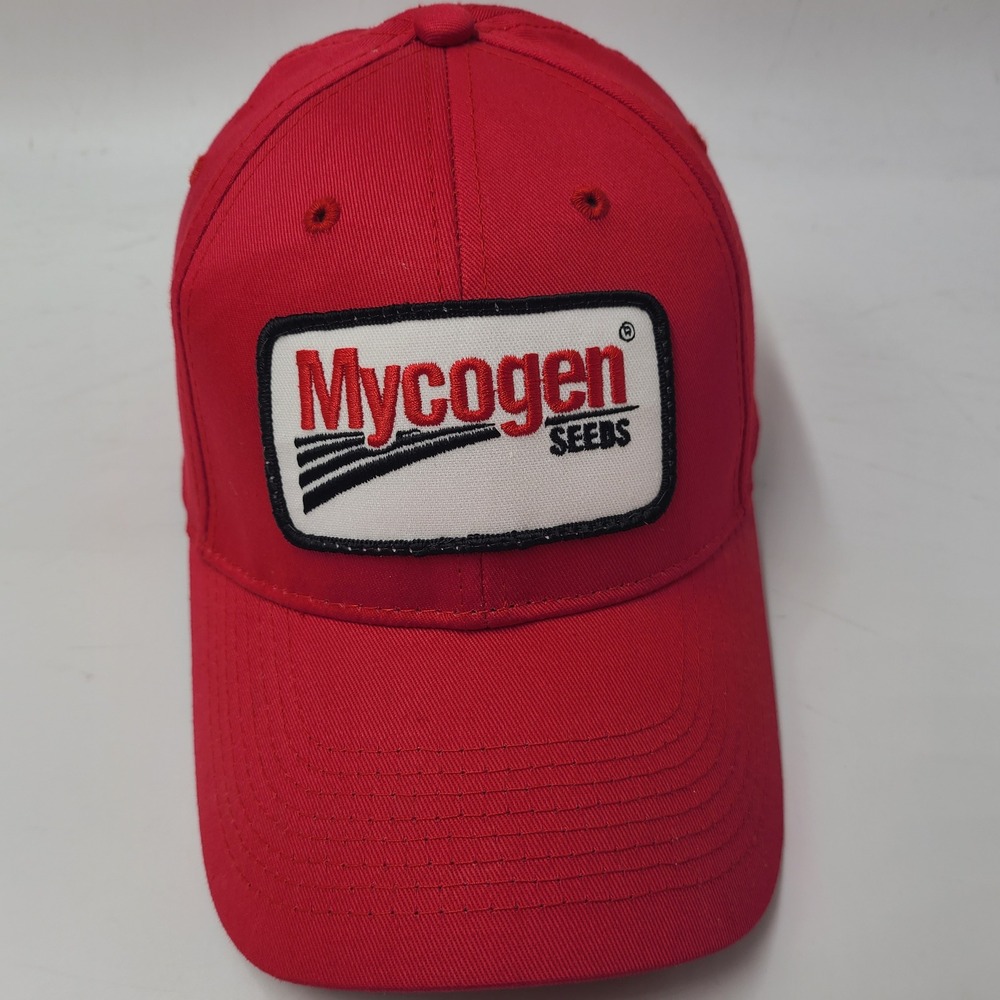 Mycogen Seeds Hat Adjustable Red White Patch Logo SmartStax Farm Agriculture Men